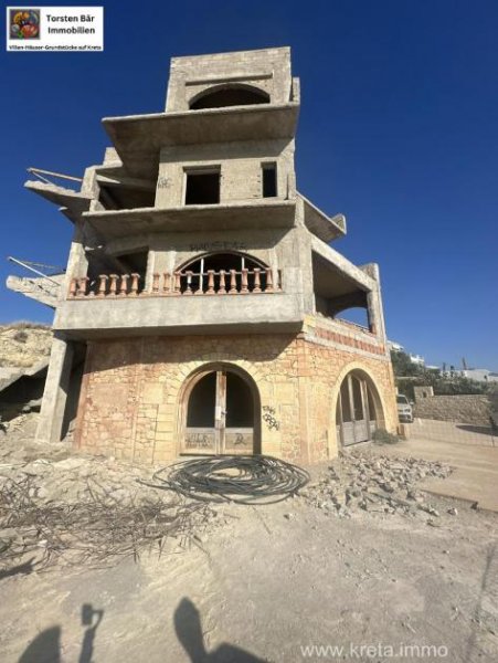 Kalamaki Kreta Kalamaki Unfertiger Wohnblock mit 8 Wohnungen und fantastischem Meerblick Haus kaufen